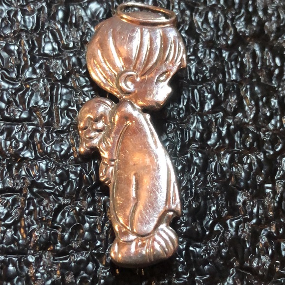 Precious Moments 925 Sterling Angel Brooch Marked PMI Mexico - Picture 2 of 5